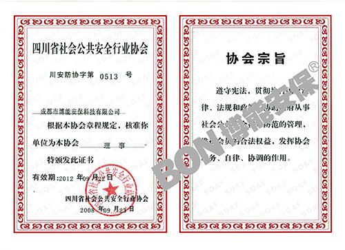 安防协会理事证